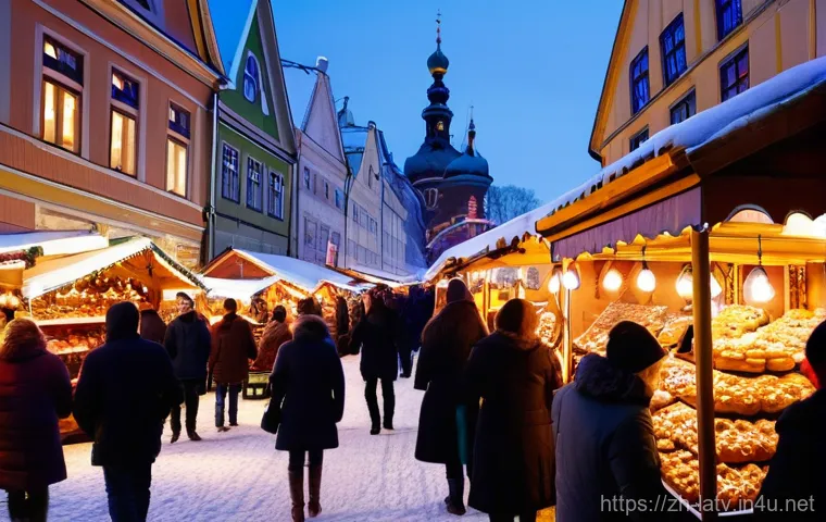 라트비아 축제 일정 - **Latvian Midsummer Night's Bonfire Celebration:** A vibrant, festive scene set at dusk in the Latvi...
