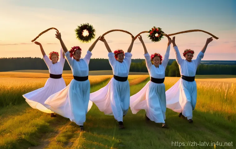 라트비아 전통 춤 - **Prompt 1: Grand Latvian Song and Dance Festival**
    An aerial shot of a massive open-air stadium...