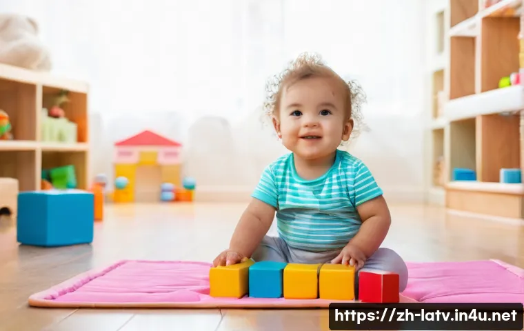 라트비아 GDP 성장률 - **A toddler (approximately 2 years old) wearing a clean diaper**, sitting on a brightly colored play...